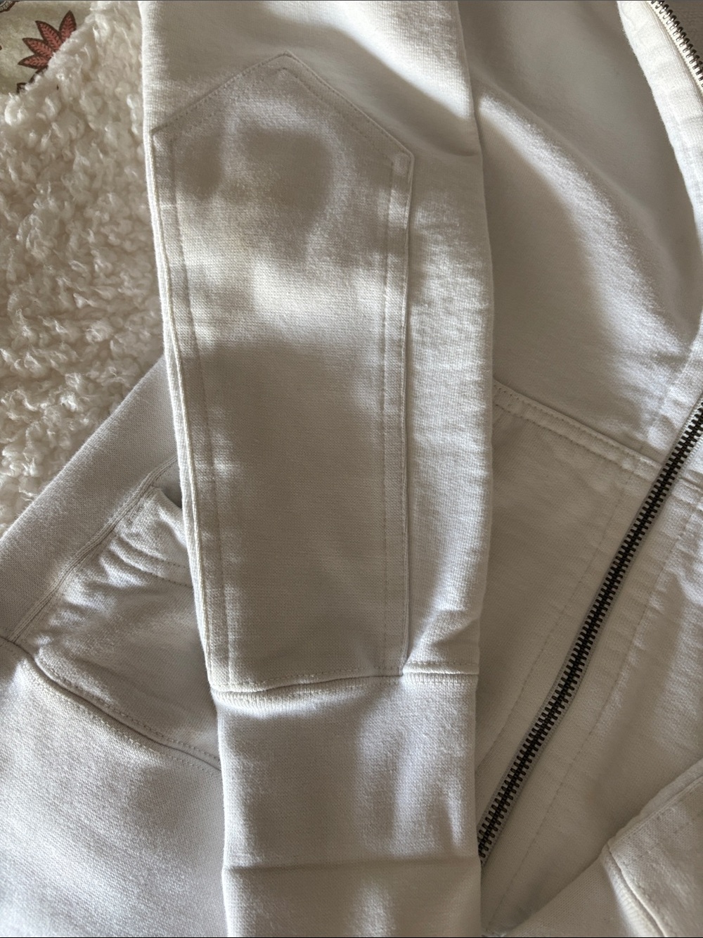 American Giant off  White Women's Zip Hoodie w/ Logo nice year round weight - Picture 7 of 9